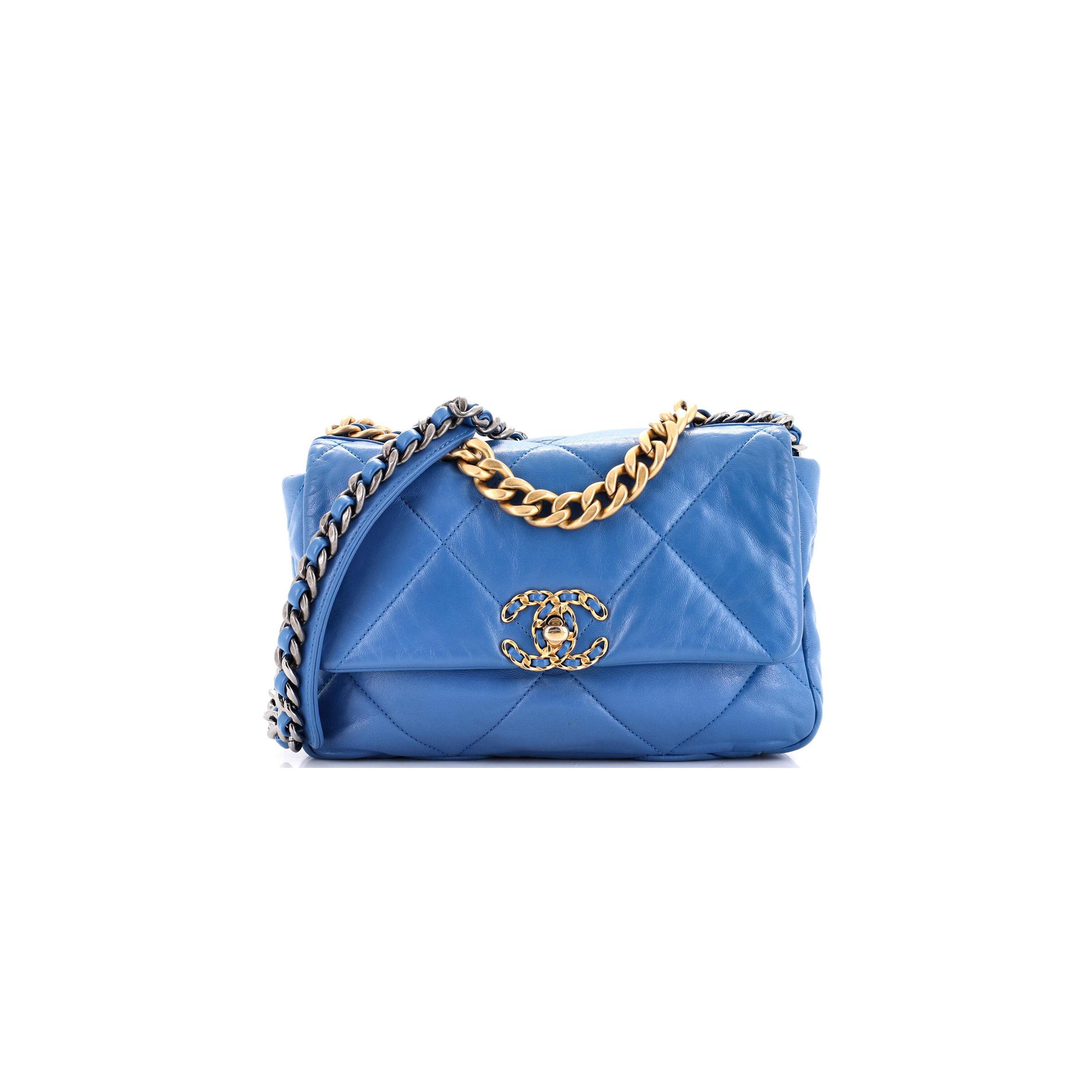 Ch*el 19 flap bag quilted leather as1160 (26*16*9cm)